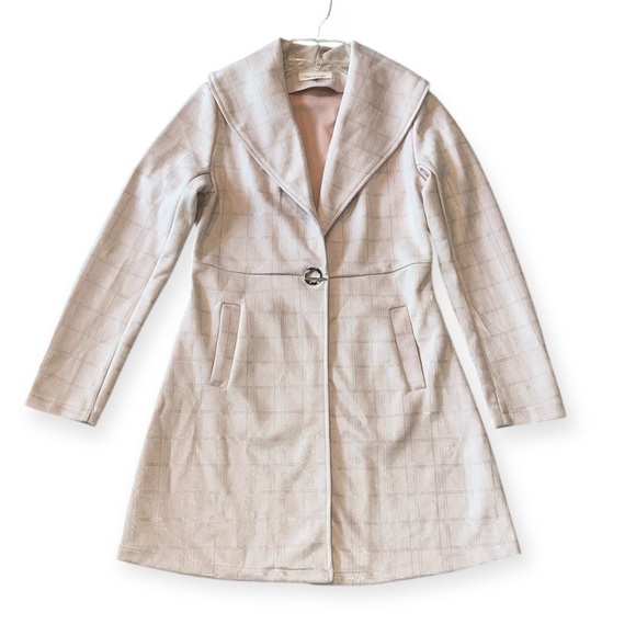 Solitaire Jackets & Blazers - Solitaire Pink with Shimmer Soft Suede Feel Coat Size Small